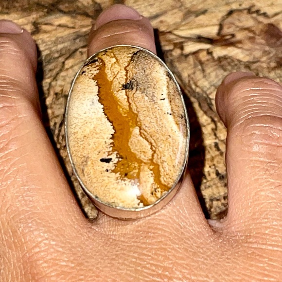 Picture Jasper Ring Size 7 - Picture 2 of 7